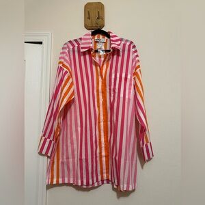 NWOT Revolve Beach Riot Sunset Striped Alexa Swim Cover Up Beach Summer Vacation